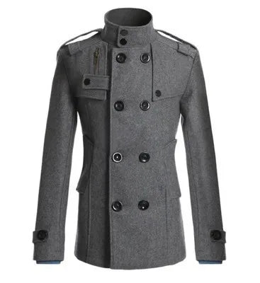 Sobretudo Masculino Lã Slim Fit Médio e Longo Trench Coat LojaAlencar