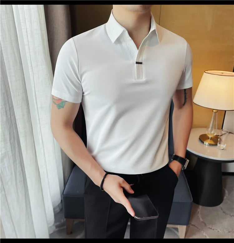 Camisa Polo Masculina Slim Fit – Manga Curta LojaAlencar