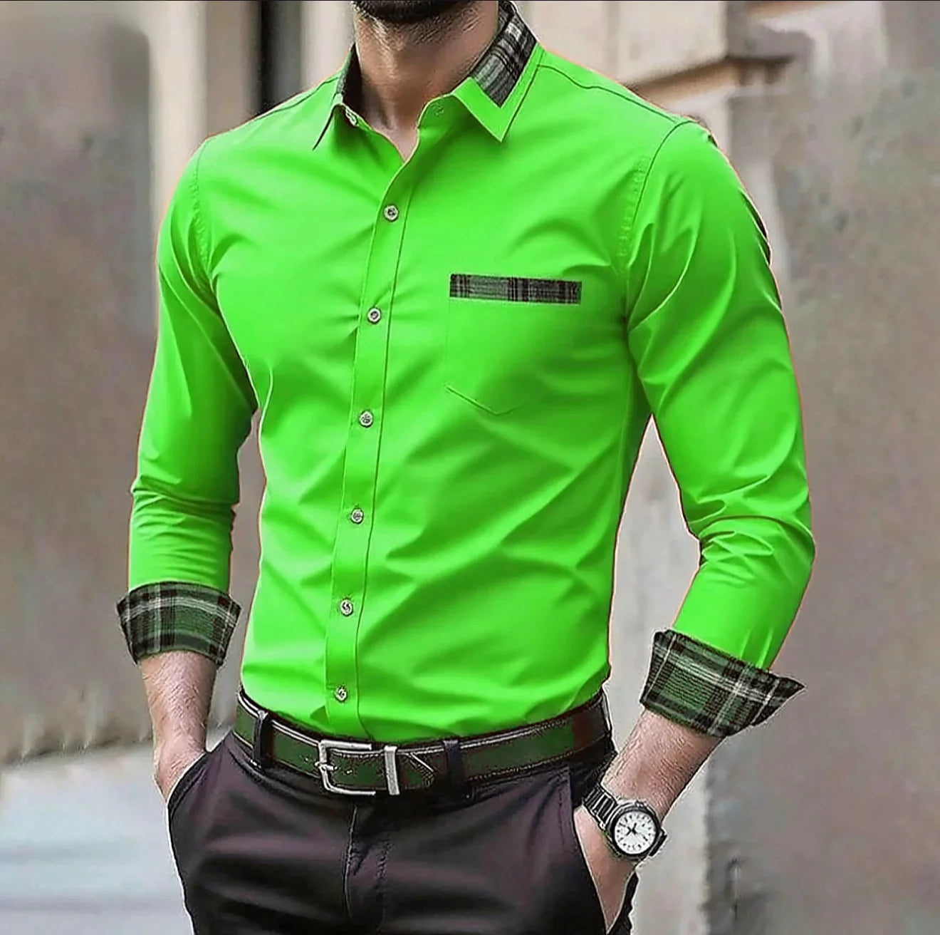 Camisa Social Masculina Manga Longa LojaAlencar