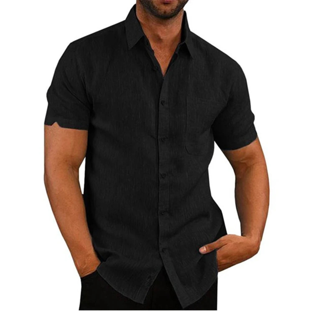 Camisa Masculina de Linho e Algodão LojaAlencar