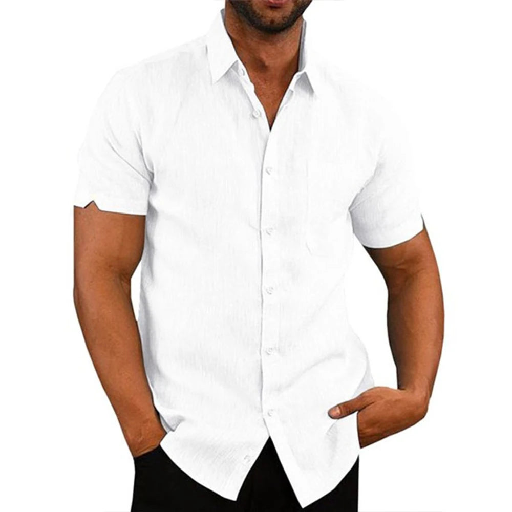 Camisa Masculina de Linho e Algodão LojaAlencar