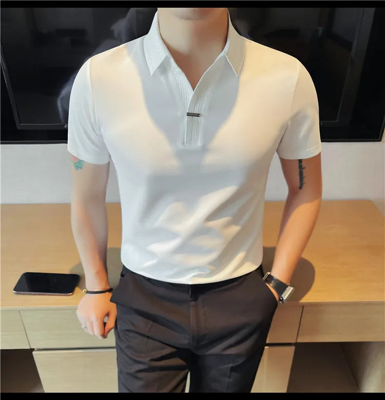 Camisa Polo Masculina Slim Fit – Manga Curta LojaAlencar