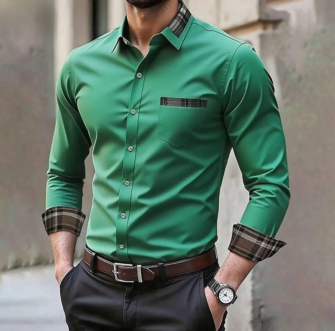 Camisa Social Masculina Manga Longa LojaAlencar
