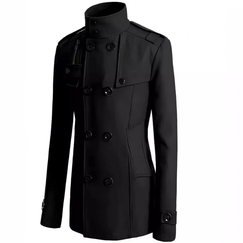 Sobretudo Masculino Lã Slim Fit Médio e Longo Trench Coat LojaAlencar