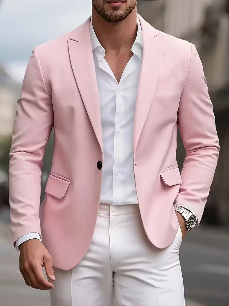 Blazer Masculino Casual Slim Fit 1 Botão LojaAlencar