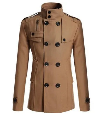 Sobretudo Masculino Lã Slim Fit Médio e Longo Trench Coat LojaAlencar
