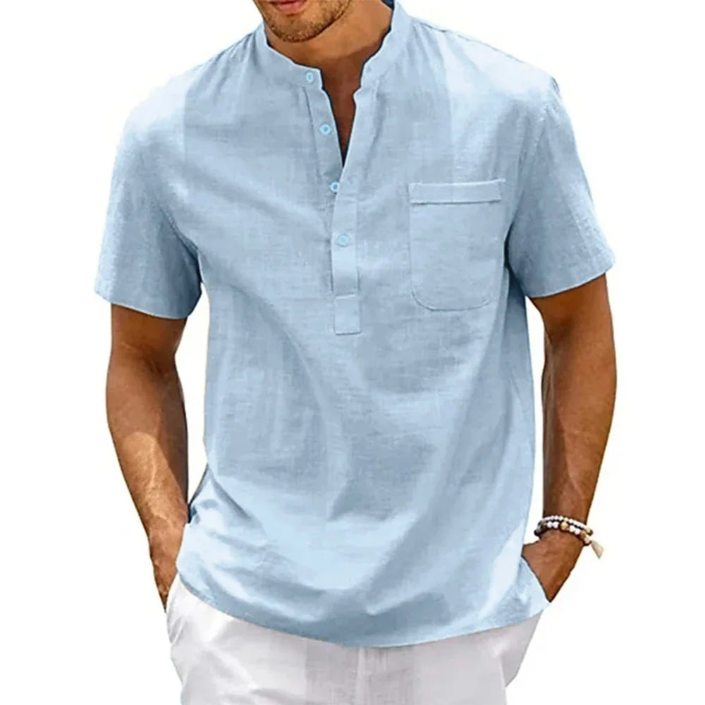 Camisa Masculina Casual Linho LojaAlencar