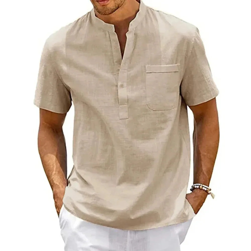 Camisa Masculina Casual Linho LojaAlencar