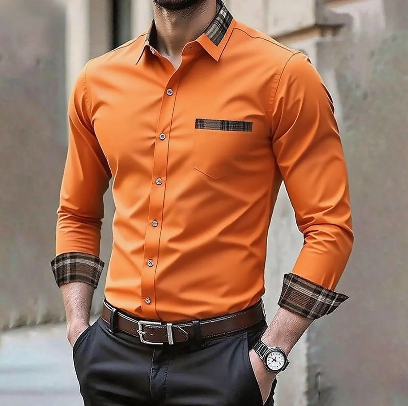 Camisa Social Masculina Manga Longa LojaAlencar