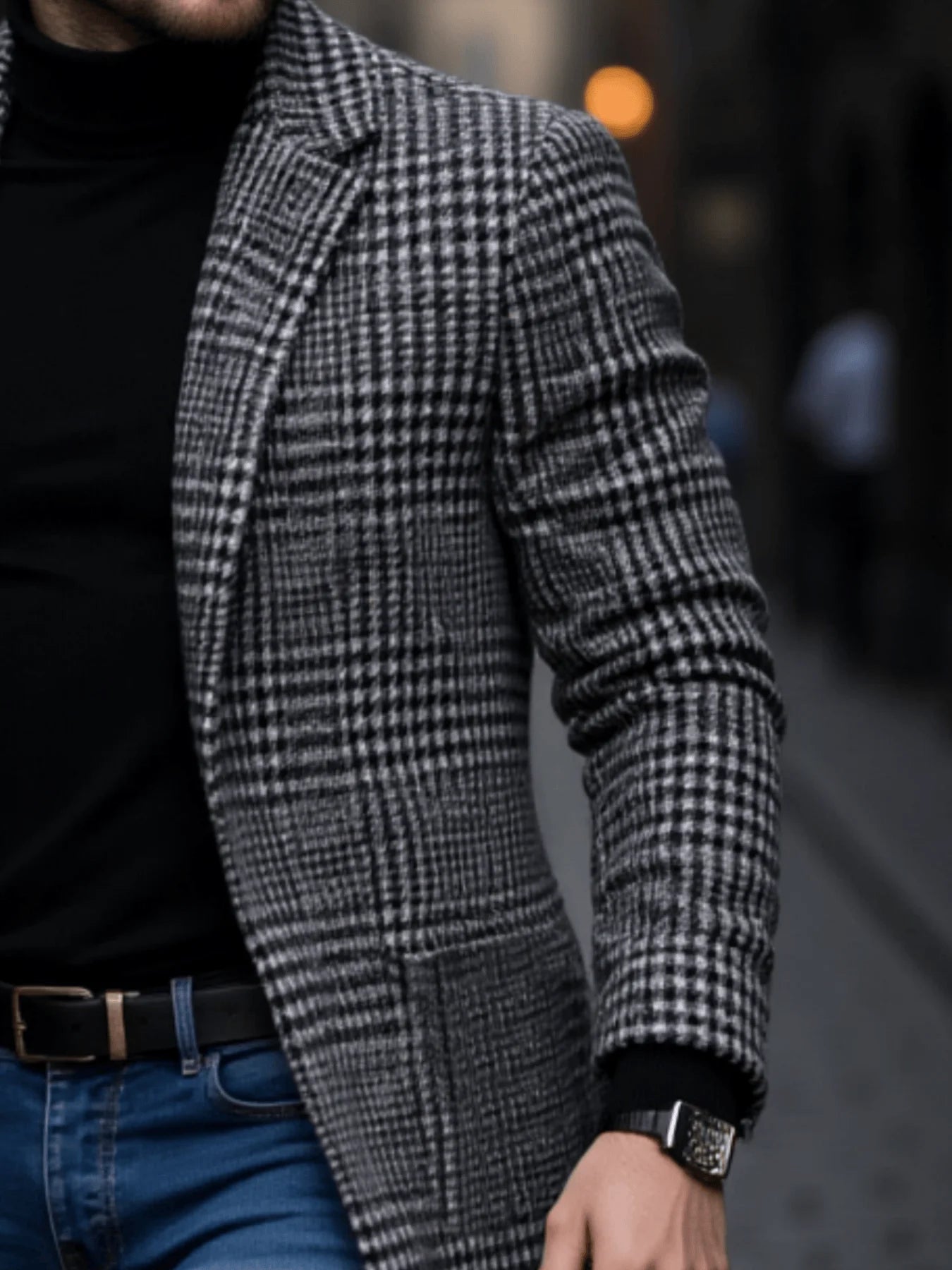 Sobretudo Masculino Xadrez Pied de Poule Inverno LojaAlencar