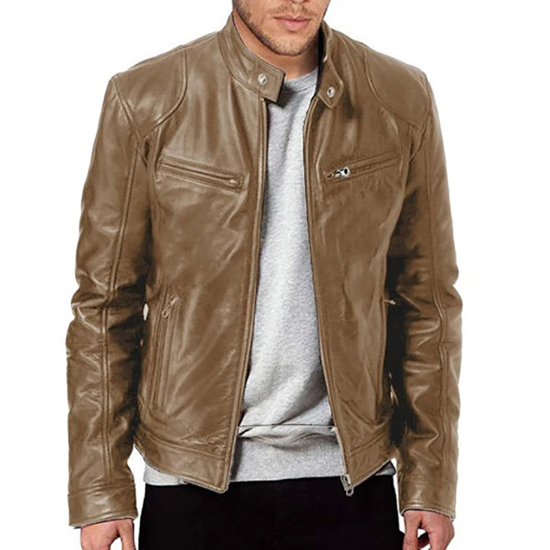Jaqueta Masculina de Couro Sintético LojaAlencar