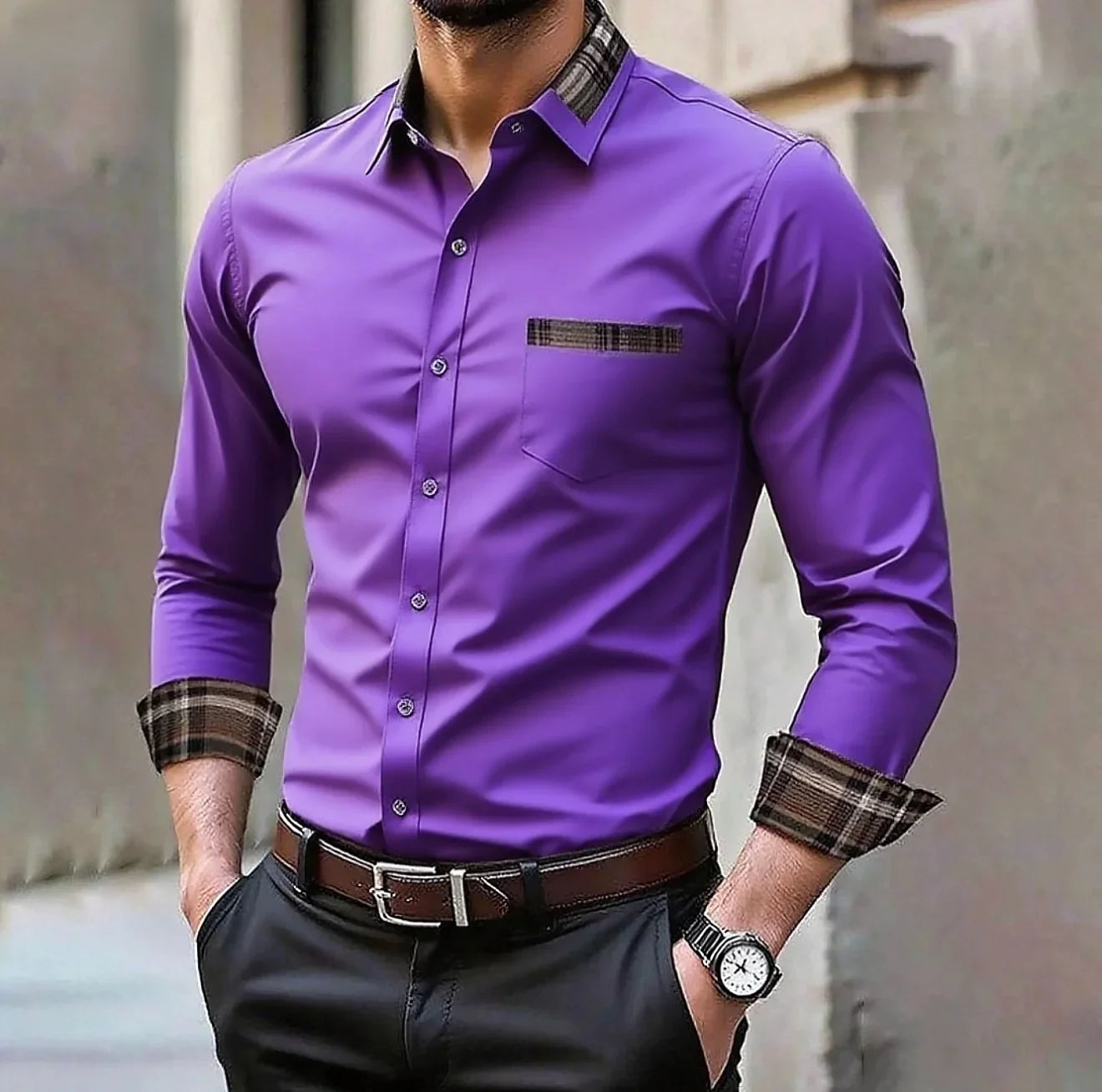 Camisa Social Masculina Manga Longa LojaAlencar