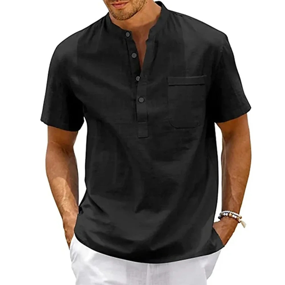 Camisa Masculina Casual Linho LojaAlencar