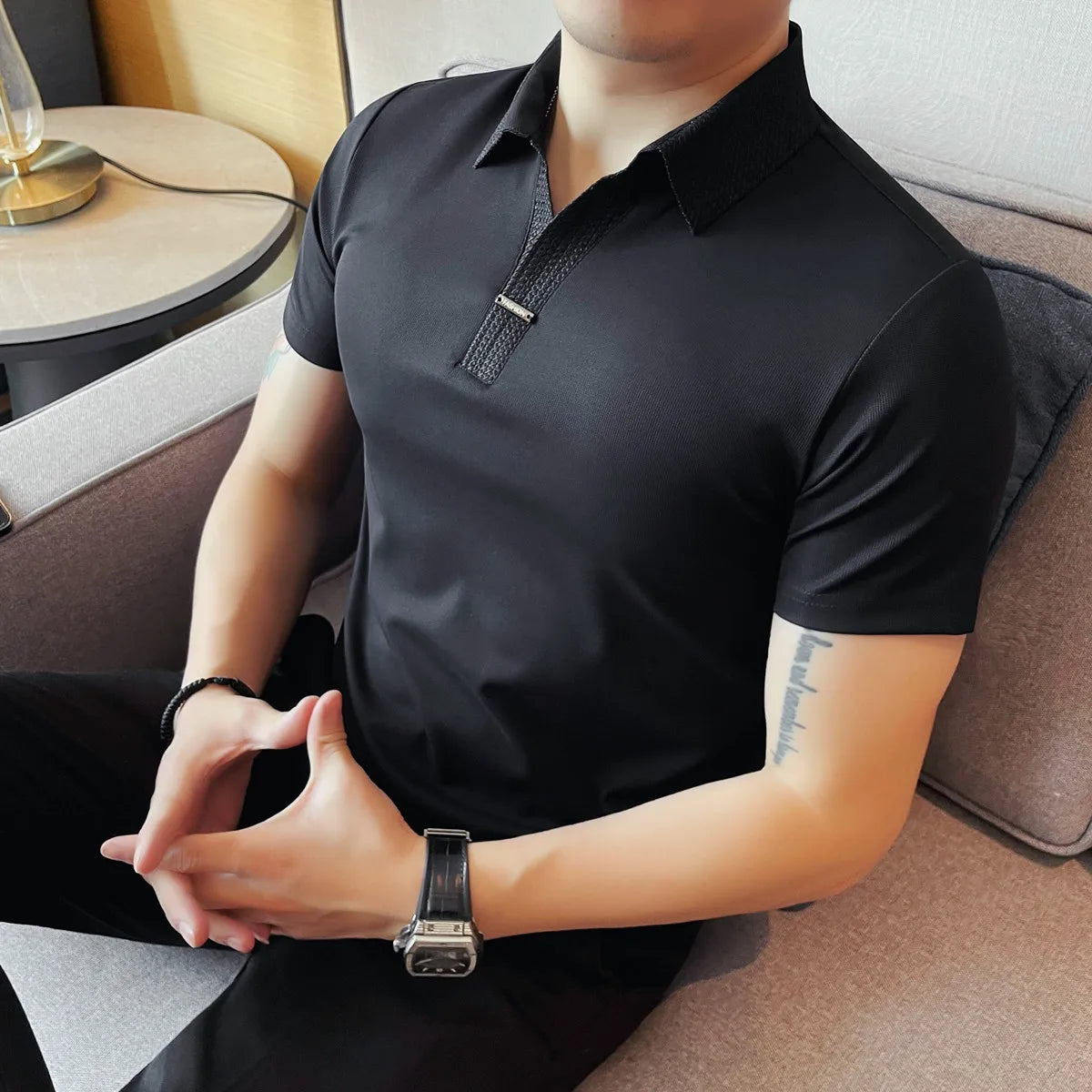 Camisa Polo Masculina Slim Fit – Manga Curta LojaAlencar