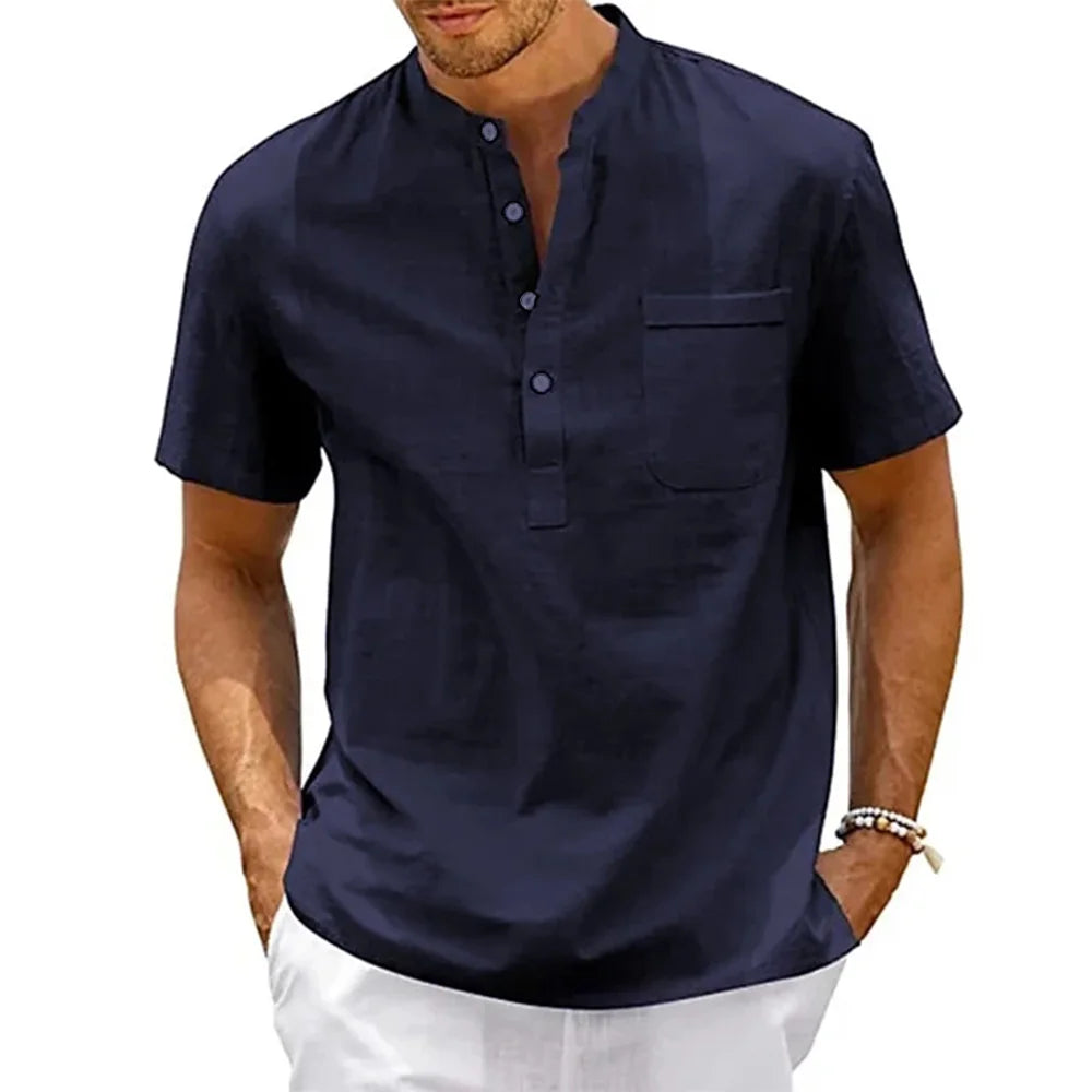 Camisa Masculina Casual Linho LojaAlencar