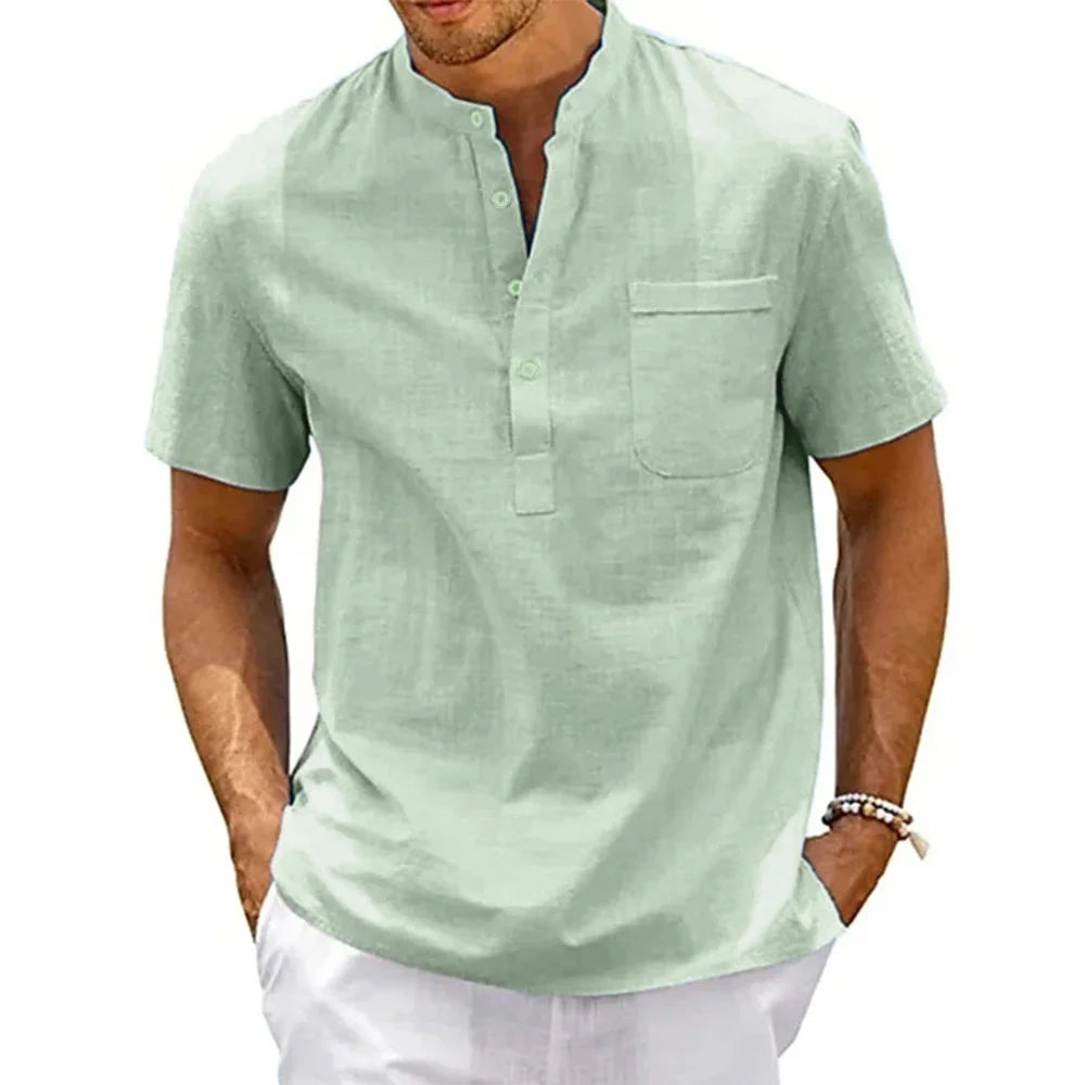 Camisa Masculina Casual Linho LojaAlencar