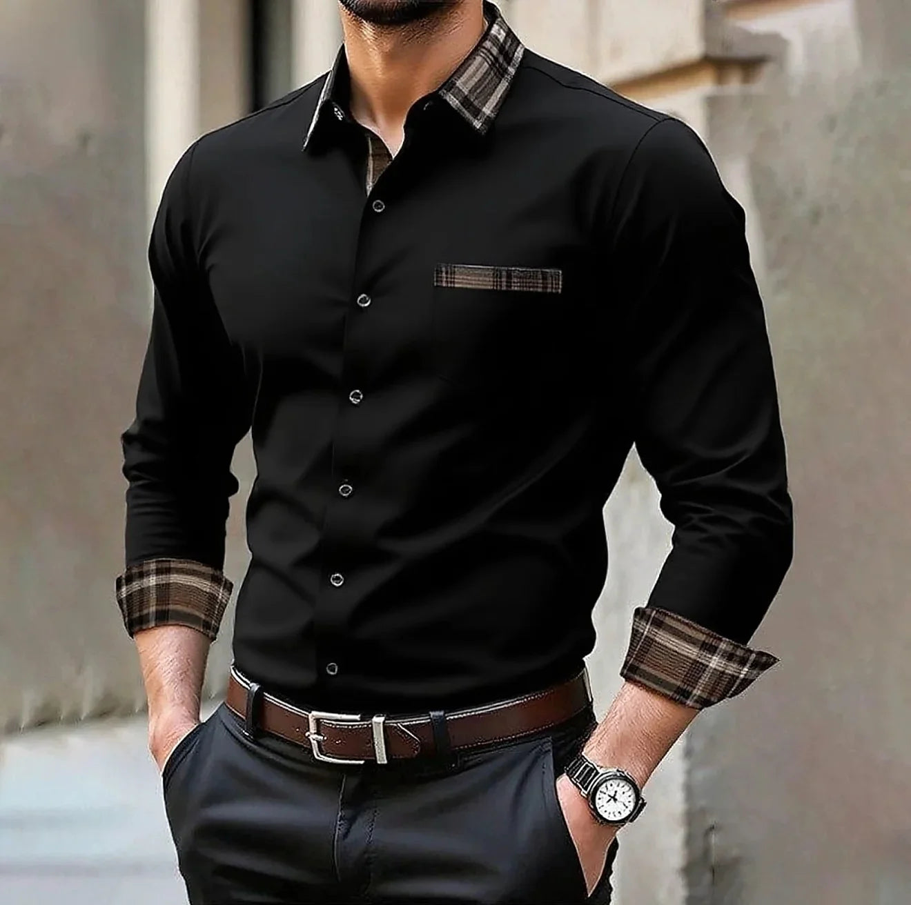 Camisa Social Masculina Manga Longa LojaAlencar