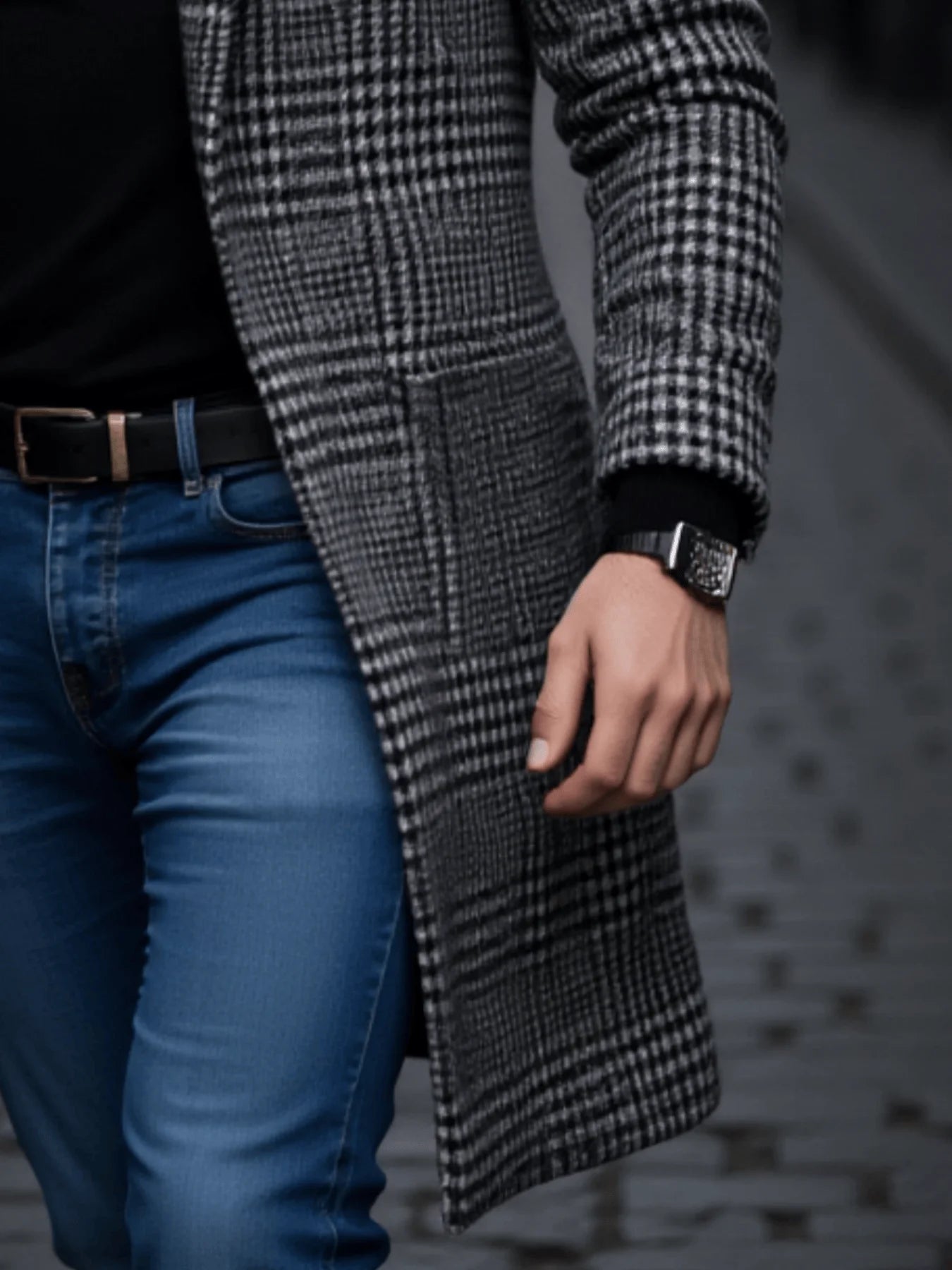 Sobretudo Masculino Xadrez Pied de Poule Inverno LojaAlencar