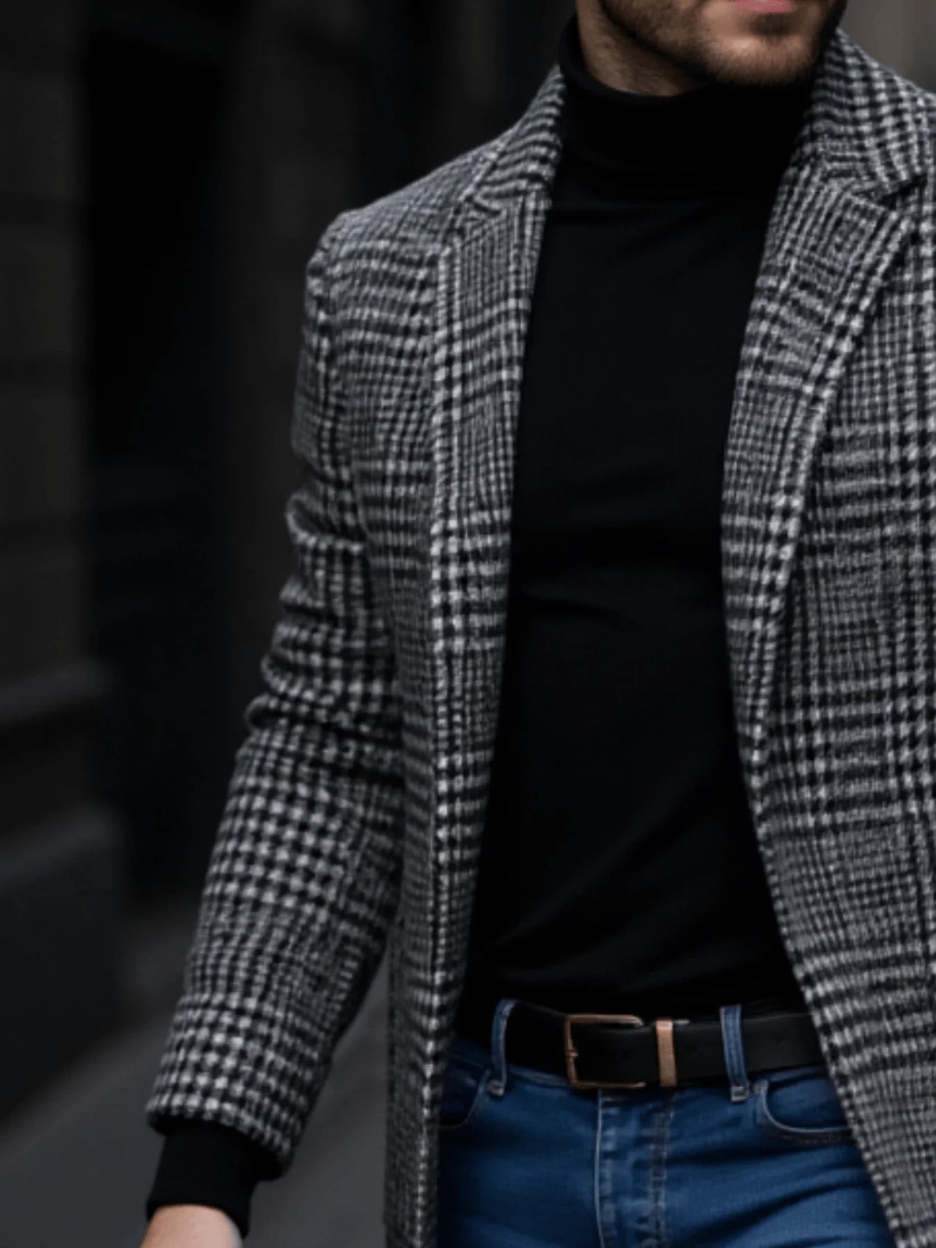 Sobretudo Masculino Xadrez Pied de Poule Inverno LojaAlencar