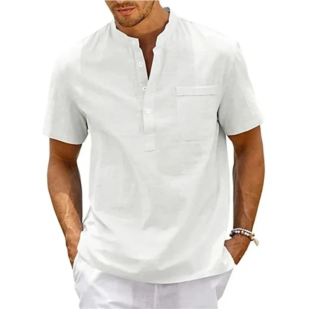 Camisa Masculina Casual Linho LojaAlencar
