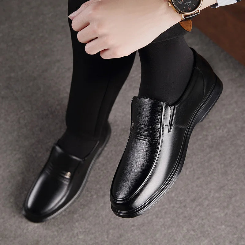 Sapato Masculino em Couro Legítimo LojaAlencar– Estilo Mocassim Slip On